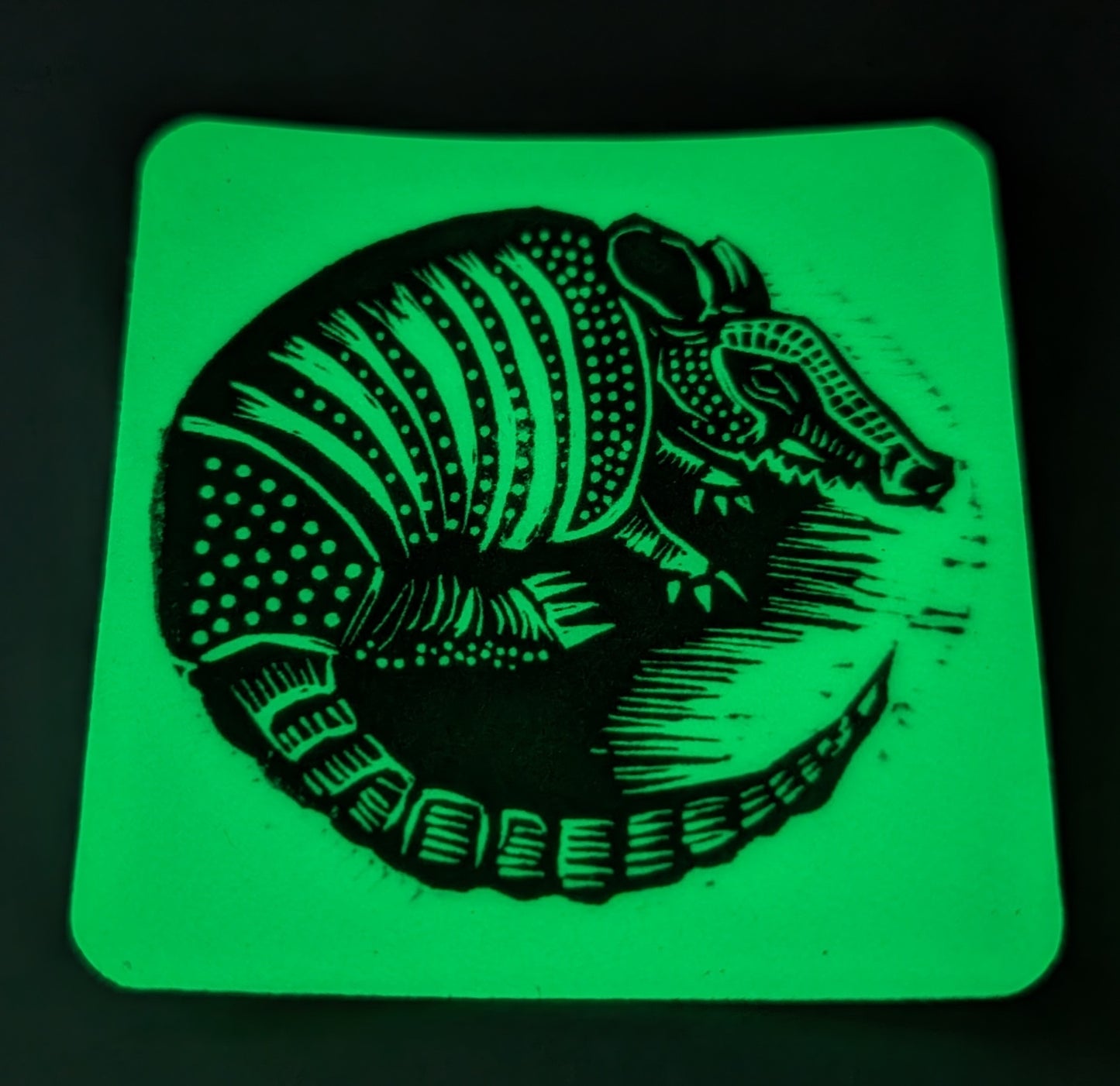 Glow In The Dark Armadillo Sticker
