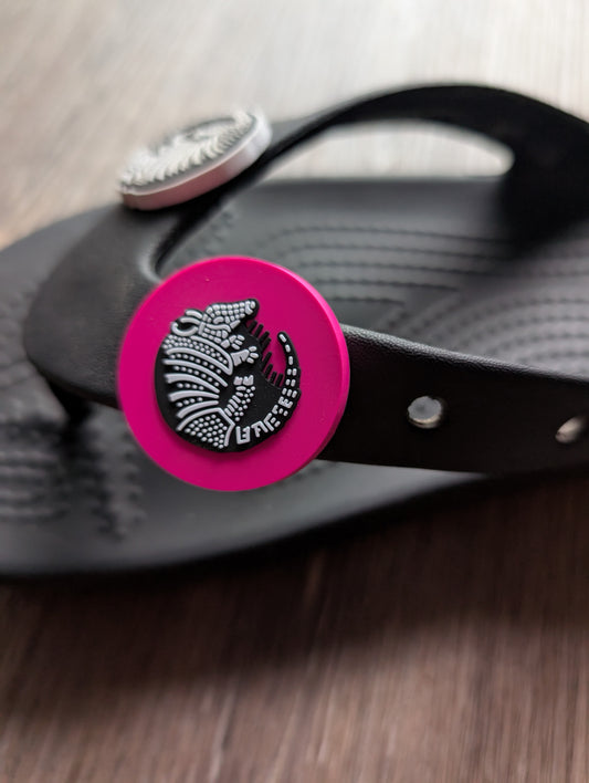 Pink Armadillo Shoe Charm