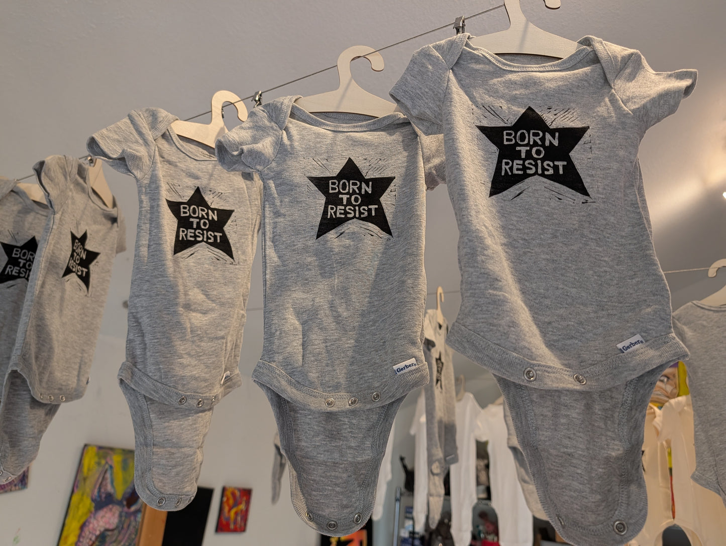 Protest Printworks BORN TO RESIST Baby Onesie