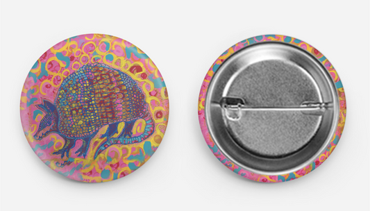 Bubble Gum Dillo 1.5 inch Button