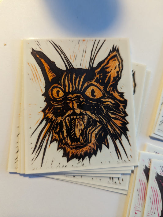 Kitty Print Sticker